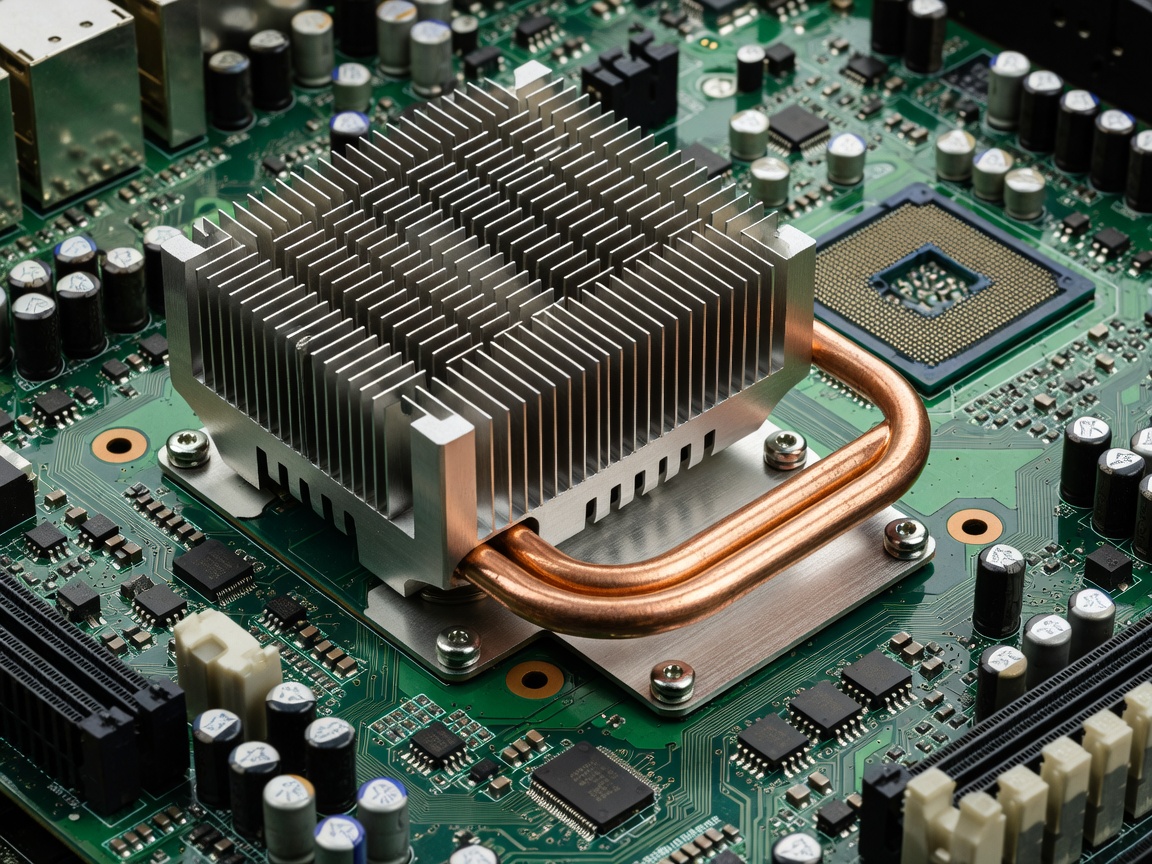 Computer hardware motherboard and thermal cooling heatsink architecture