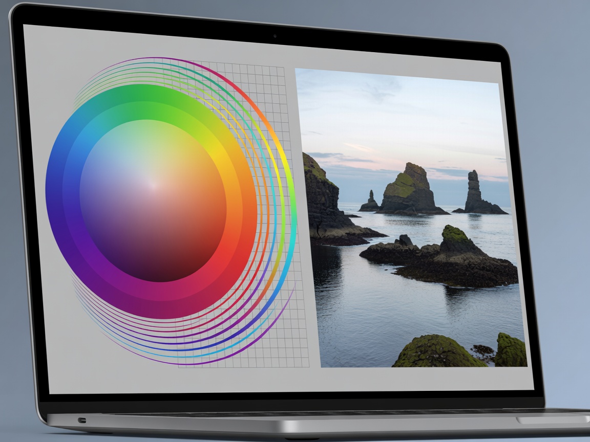 High-resolution ultrabook display screen showcasing sharp typography and color calibration